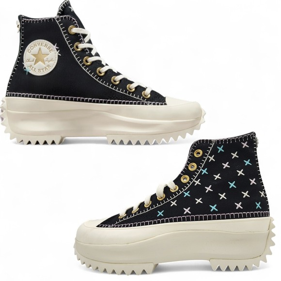 CONVERSE Run Star Hike Crafted Stitching Boots Womens Size‎ 8 Platform Shoes NEW - Picture 1 of 12